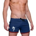 thumbnail image 1 of Pantalones Cortos Casuales de la Malla de la Impresión Del Árbol de Palma de los Hombres Tres Cuartos de Pantalones Cortos Deportivos, Pantalones Cortos de Entrenamiento de Ejercicio Respirables con B, 1 of 3