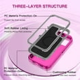 thumbnail image 2 of I-HONVA For iPhone 13/14/15 Case Compatible with MagSafe,3-Layer Military Grade Drop Protection Anti-Slip Rugged Shockproof Dustproof Protection6.1 inch Phone Case,Rose Gray, 2 of 7