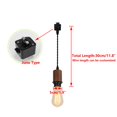 thumbnail image 2 of KAYYELAMP J-Type Total Length 11.8in Track Pendant Light E26 Brown Wooden Base Vintage Design for DIY Kitchen Sink Living Room(No Bulb, Track), 2 of 7