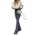 thumbnail image 5 of Seyurigaoka Women Cropped Blazer Jackets Office Lady Long Sleeve Lapel Collar Cardigans Short Coats Outerwear, 5 of 7