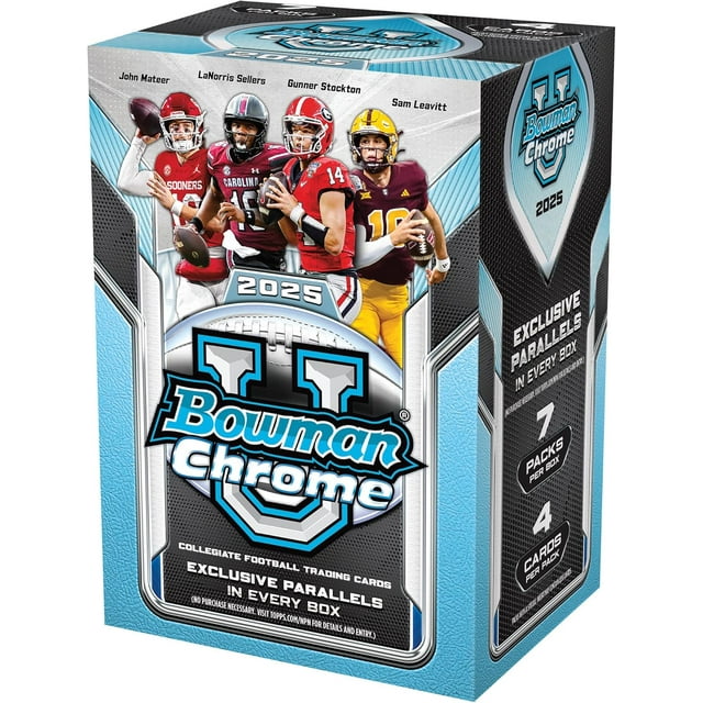 Topps 2025 Bowman University Chrome Football Value Blaster Box