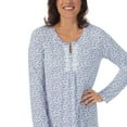 thumbnail image 7 of Aria Women's 100% Cotton Long Sleeve V-Neck Nightgown, Sizes S-3X, 7 of 7