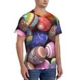 thumbnail image 2 of Bixox Men's Easter Eggs1 Printed Short Sleeve Skinny Athletic T-Shirt, 2 of 6