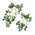thumbnail image 4 of 2 piezas de arco de flores para boda, arreglo floral con hojas verdes decorativas Blanco, 4 of 9