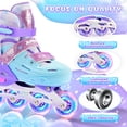 thumbnail image 4 of Patines en línea 2PM SPORTS para niñas de 4 a 12 años con ruedas iluminadas, 4 of 8