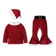 thumbnail image 2 of Disfraz de Navidad para niños, conjunto de traje de Papá Noel para niños, ropa de disfraces con sombrero 120 centímetros, 2 of 8