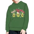 thumbnail image 3 of DISNIMO Christmas Avocado Hoodie Long Sleeve Sweatshirts with Hood and Pocket Matching Hoodies Boy and Girl Pullover Hoodie Kids 11-13 Fall Clothes for Teens Girl Hoodies Streetwear, 3 of 7