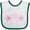White and Green, variant on Inktastic Pink Snowflakes Boys or Girls Baby Bib