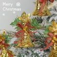 thumbnail image 3 of 6Pcs Christmas Bell with Hanging Hole Realistic Bowtie Christmas Golden Red Ribbon Bell Accessories for Home, 3 of 8
