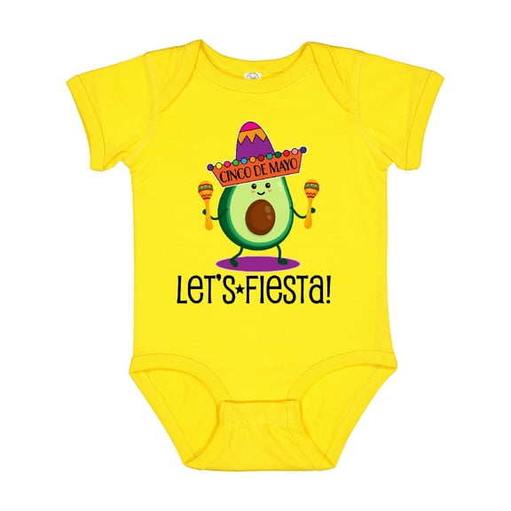 Inktastic Cinco De Mayo Lets Fiesta Avocado Boys or Girls Baby Bodysuit