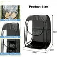 thumbnail image 4 of Compact Portable Pop Up Sports Tent Black Polyester Material Ideal Shelter For Fishing Camping Outdoor Sports, 4 of 8