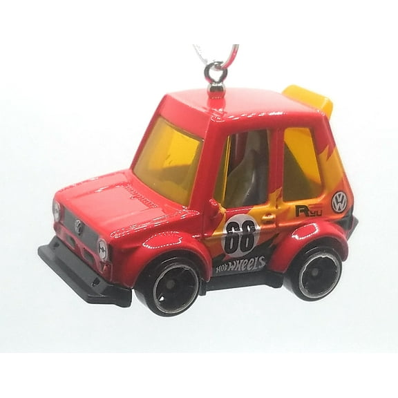 Christmas Ornament for Toon'd Volkswagen Golf Red Yellow Black Stripes