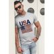 thumbnail image 2 of ABPHQTO Camiseta gráfica para hombre con cuello redondo y estampado de bandera de EE. UU. gris para hombre, 2 of 5