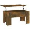thumbnail image 3 of vidaXL Coffee Table Smoked Oak 79x49x41 cm Engineered Wood, 3 of 5