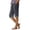 Dark Gray, variant on Capris for Women with Pockets Plus Size Solid Cotton-Linen Casual Pants, S-3XL