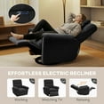 thumbnail image 4 of HOMCOM Fauteuil Inclinable Électrique, Fauteuil Inclinable Rembourré avec Ports USB, Noir, 4 of 10
