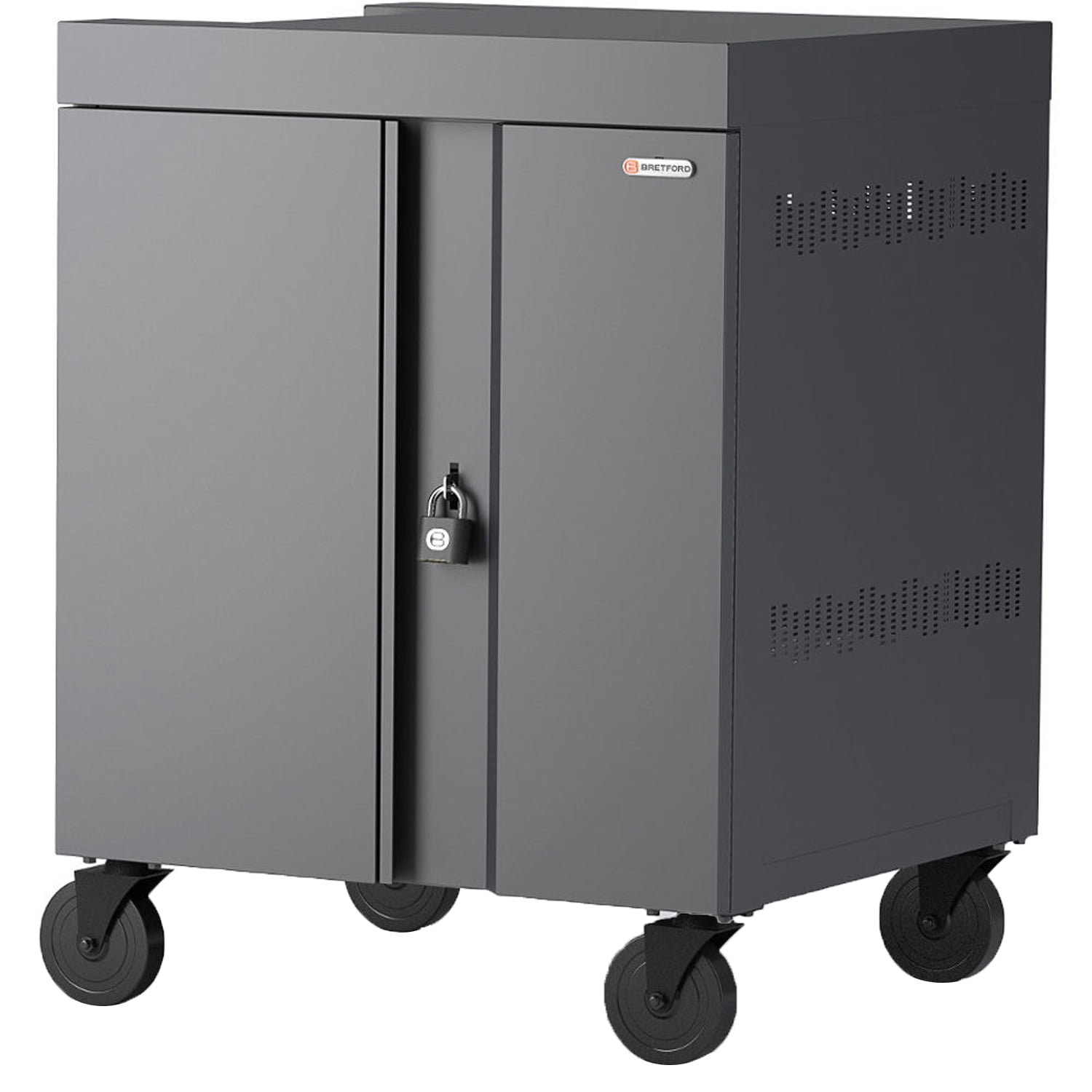 Bretford Cube Charging Cart for 32 Device, Charcoal