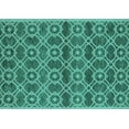 thumbnail image 1 of Ahgly Company Machine Washable Indoor Rectangle Oriental Turquoise Blue Industrial Area Rugs, 8' x 10', 1 of 4