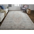 thumbnail image 2 of Feizy Marquette Transitional Medallion, Gray/Ivory/Orange, 4' x 5' 3" Accent Rug, Stain Fade Resistant Pet & Kid Friendly, Area Rug for Living Room and Bedroom, 2 of 8