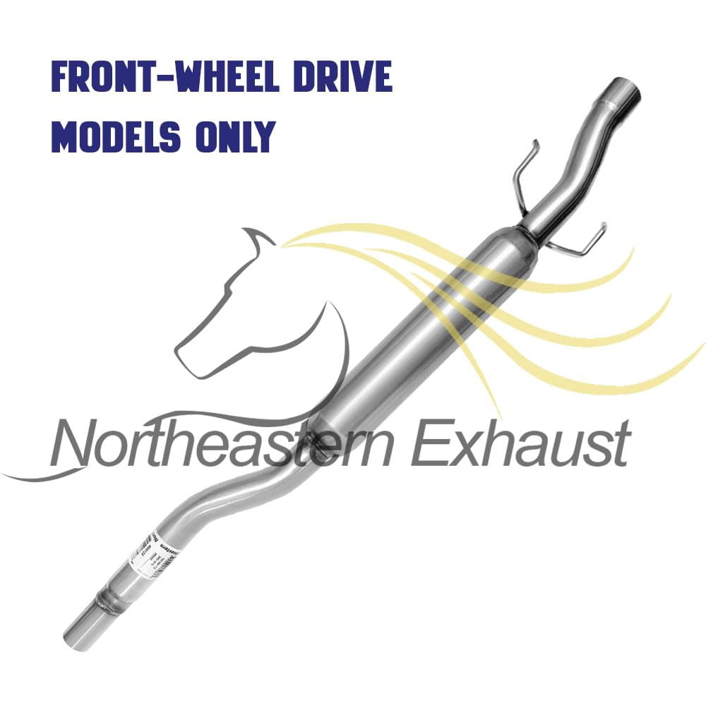 Northeastern Exhaust Resonator Pipe Muffler & Tailpipe System Fits 2004-2006 Toyota Sienna 3.3L FWD - Direct Fit | Stainless Steel