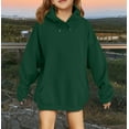 thumbnail image 2 of MLQIDK Cute Solid Color Hoodie for Girls Long Sleeve Solid Color Cute Sweatshirts Pullover Cute Girls Hoodies Kids 10-12 Years 120(5-6 Years), 2 of 5
