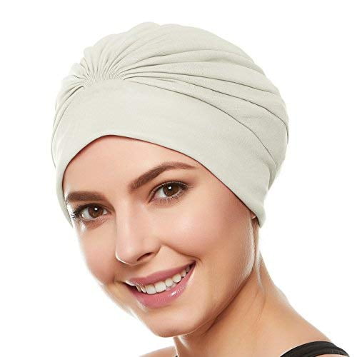 Black ETCBUYS Womens Swimming Cap in Polyester Turban Style with Pleated Latex Lining to Hold Long Hair Ideal for Women and Girls