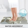 thumbnail image 6 of Bathroom Rugs Sets 3 Piece - Elegant Ivory Flower Absorbent Non Slip Bath Mats, U-Shape Toilet Lid Cover, Contour Mat, Soft Washable Shower Mats Bath Rug Mat for Bathroom Tub Toilet, 6 of 7