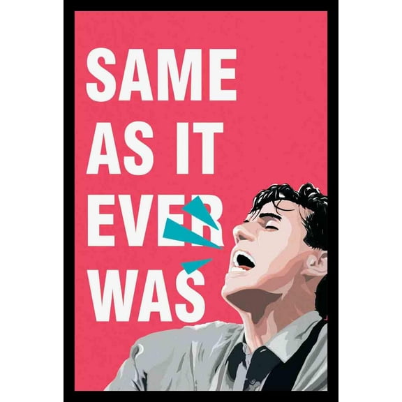 BUY ART FOR LESS Officially Licensed Talking Heads Same As It Ever Was 24 x 36 Inch Framed Poster - Sturdy Engineered Wood Frame with Plexi Glass - Ready To Hang