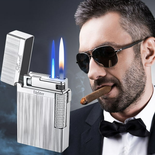 BAOPAI Tilt Flame Metal Lighter With Soft Flame And Inflatable Function Durable Alloy Construction For Smooth Ignition Experience