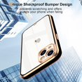 thumbnail image 3 of Case Compatible with iPhone 13 Case Crystal Clear Transparent Design Back Bumper Shockproof Slim Fit Soft TPU Silicone Protective Phone Case Cover for iPhone 13, Black, 3 of 14