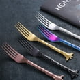 thumbnail image 3 of Giraffe Spoon Silverware Stainless Steel Utensils Fork Set Creative Design for Anniversary Gifts, 3 of 10