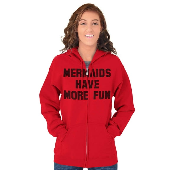 Mermaids Have More Fun Beach Lover Zip Hoodie Sweatshirt Women Brisco Brands S