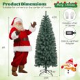 thumbnail image 3 of Costway 6.5 FT Artificial Xmas Tree with 556 Branch Tips 200 LED Lights 9 Lighting Modes, 3 of 10