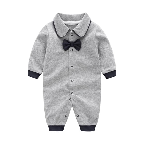 WEAIXIMIUNG Outfits for Boys Size 5 Baby Boys Bow Long Sleeve Outsie Bodysuit Banquet Wedding Jumpsuit Clothes 9-12 Months