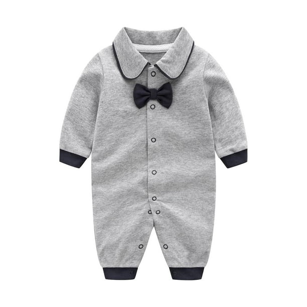 Gibobby Mameluco niño Mono de manga larga con para bebés recién nacidos, mono para bodas y banquetes, ropa(C, 6-9 Meses)