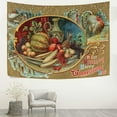 thumbnail image 3 of GZHJMY Tapestry Thanksgiving Turkey Pumpkin Fruits Tapestry Wall Hanging Decorative Wall&nbsp;Blanket&nbsp;Bedding Tapestry for Bedroom Living Room Dorm 60"x40" Gift Decor, 3 of 7