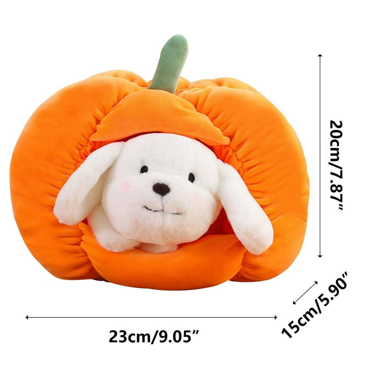 TERGAYEE Halloween Plush Pumpkin Pillow,With Dog Nest Halloween