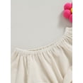 thumbnail image 5 of Cenuakty Baby Girls Waffle Romper Solid Color Long Sleeve Bow Jumpsuits for Newborn Infant Toddler Cute Clothes, 5 of 8