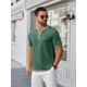 thumbnail image 3 of Camisetas Henley Shirts COOFANDY de manga corta con botones casuales para hombre, 3 of 6