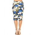 thumbnail image 3 of Women's Regular Floral Pattern Print Casual Stretch Fit Pencil Midi Skirt/Made in USA, 3 of 4