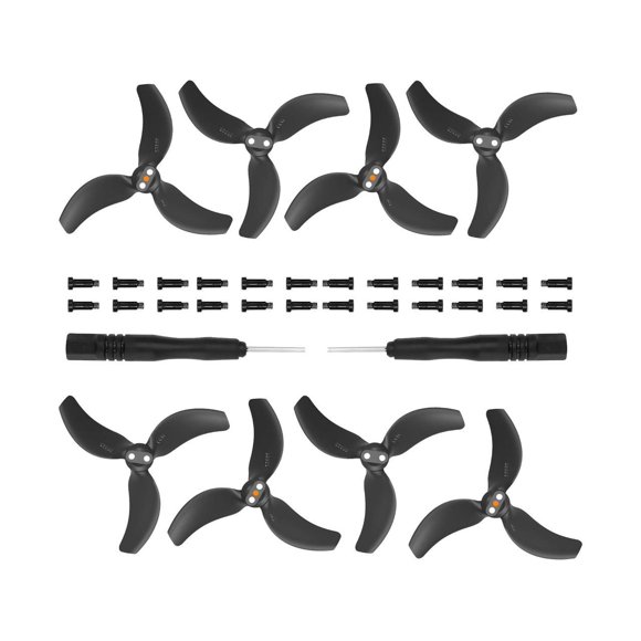 8 Pcs Lames de Rechange pour Avion Avata 2 3032S Ailes Silencieuses pour Accessoires de Drone DJI Avata 2 Embouts Rouge/bleu
