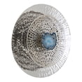 thumbnail image 2 of Benjara Set of 3 Decorative Wall Art Discs- Textured- Silver Steel- Blue Agate, 2 of 6