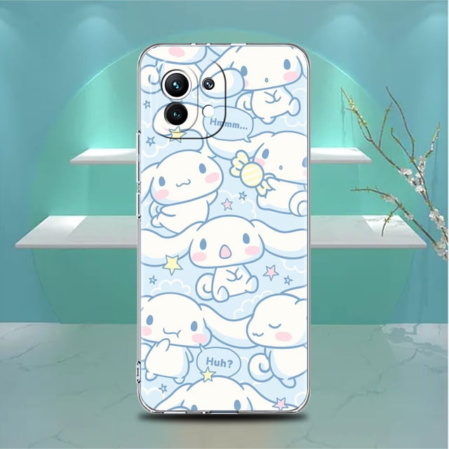 Funda transparente de Hello Kitty Cat para Xiaomi Mi Poco X3, NFC, M3 Pro, F3, F1, 11 Lite, 12, Note 10, 11T, 9T Fivean LED