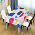 thumbnail image 4 of Yayeee Tablecloths 60" x 60" Rectangle Wrinkle Resistant Party Table Cover, Blue Retro Shapes, 4 of 8