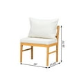 thumbnail image 5 of YIYADO Farmhouse Solid Wood Dining Room Corner Set, Seating 6, Space Saving High Top Corner Table with Bench and Chair, Natural + White, 5 of 6