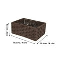 thumbnail image 3 of Miangastore Coffee Imitated Rattan Woven Desktop Storage Box 1Pcs 8.7X6.1X3.5in, 3 of 8