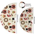 thumbnail image 4 of ZHANZZK Christmas New Years Nutcracker Snowflakes Xmas Christmas Tree Skirt Stand Mat for Holiday Party Decoration Indoor Outdoor 36 inches, 4 of 6