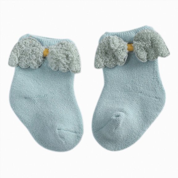 WUANDIXFA Baby Boy Socks Cute Soft Kids Winter Warm Socks Toddlers Boys Girls Newborn Baby Socks Princess Socks Side Cute Cartoon Floor Socks,Mint Green,12-36 Months
