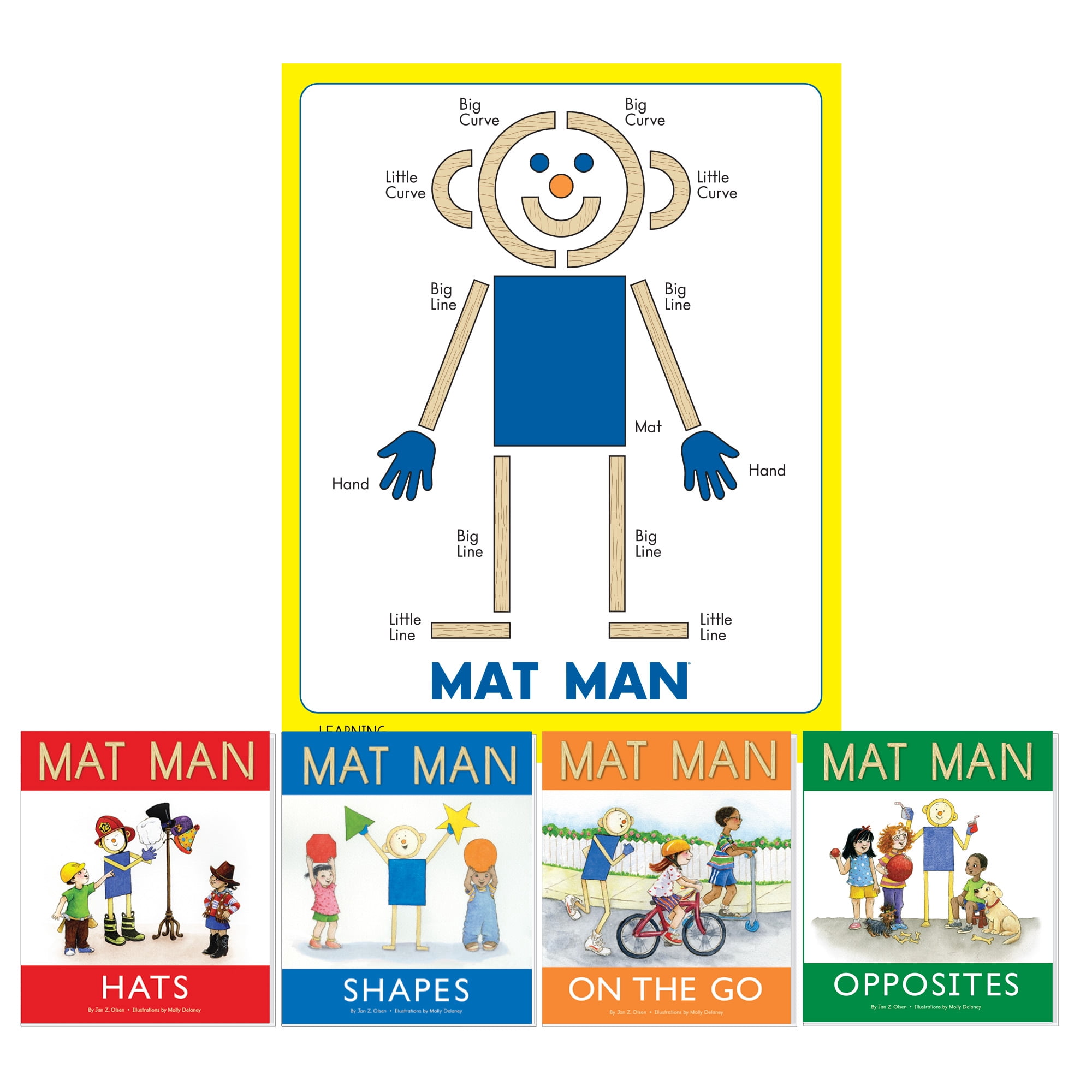Learning Without Tears Mat Man® Book Set - Pre-K & Kindergarten Read Aloud, School & Home Use