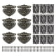 thumbnail image 1 of Uxcell 6-Pack Bisagras de Puerta Pequeñas, 2.67in (68mm) Bisagras Mini de Aleación para Plegar con Gancho de Pestillo; Tornillo para Caja de Joyas, 1 of 1